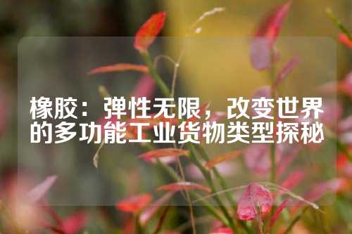 橡胶：弹性无限，改变世界的多功能工业货物类型探秘