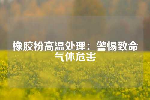 橡胶粉高温处理：警惕致命气体危害