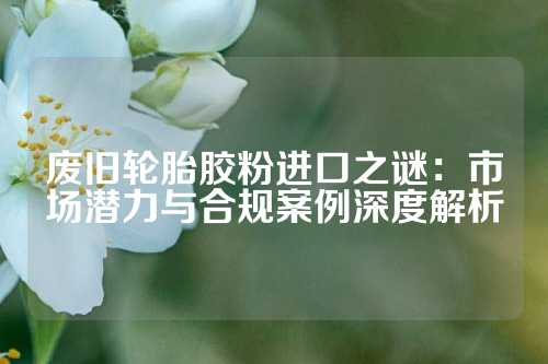 废旧轮胎胶粉进口之谜：市场潜力与合规案例深度解析