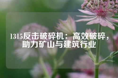 1315反击破碎机：高效破碎，助力矿山与建筑行业