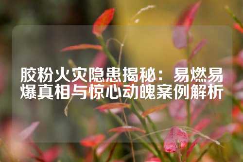 胶粉火灾隐患揭秘：易燃易爆真相与惊心动魄案例解析