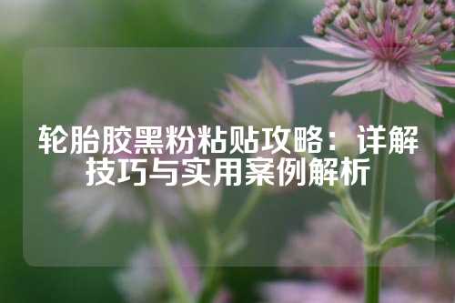 轮胎胶黑粉粘贴攻略：详解技巧与实用案例解析