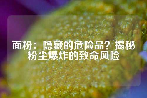 面粉：隐藏的危险品？揭秘粉尘爆炸的致命风险