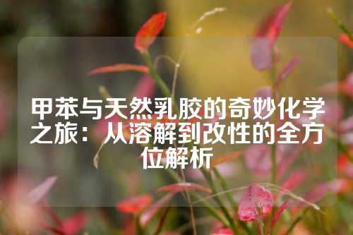 甲苯与天然乳胶的奇妙化学之旅：从溶解到改性的全方位解析