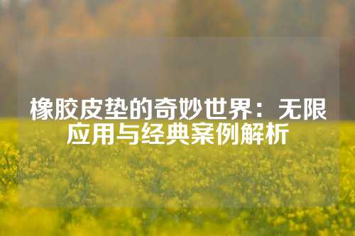 橡胶皮垫的奇妙世界：无限应用与经典案例解析