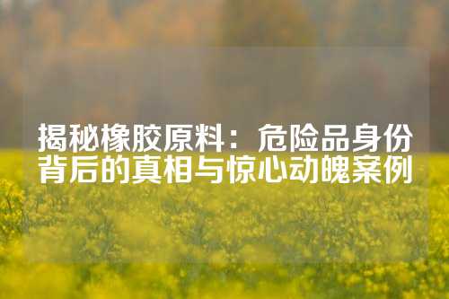 揭秘橡胶原料：危险品身份背后的真相与惊心动魄案例