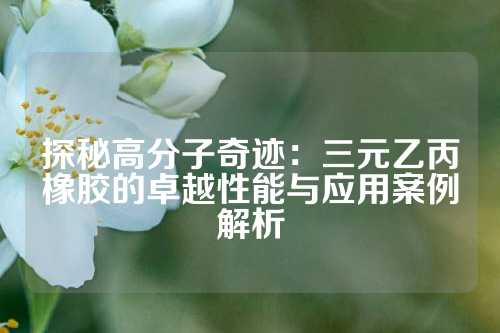 探秘高分子奇迹：三元乙丙橡胶的卓越性能与应用案例解析