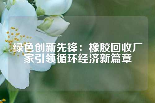 绿色创新先锋：橡胶回收厂家引领循环经济新篇章
