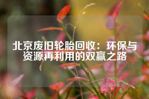 北京废旧轮胎回收：环保与资源再利用的双赢之路