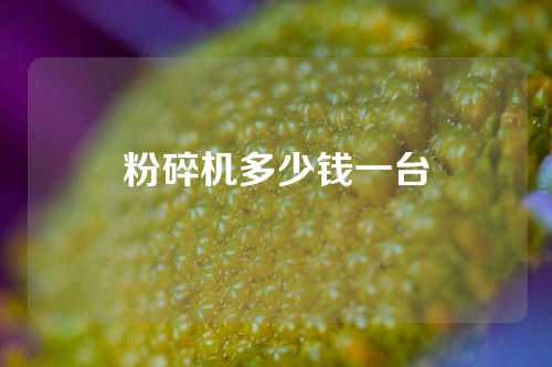 粉碎机多少钱一台