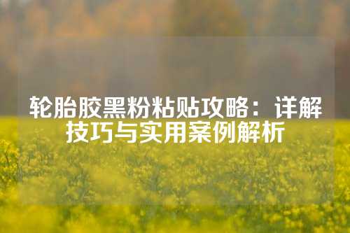 轮胎胶黑粉粘贴攻略：详解技巧与实用案例解析