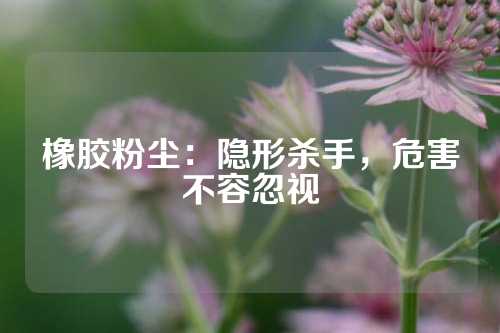 橡胶粉尘：隐形杀手，危害不容忽视