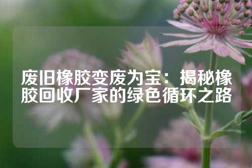 废旧橡胶变废为宝：揭秘橡胶回收厂家的绿色循环之路