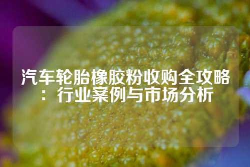 汽车轮胎橡胶粉收购全攻略：行业案例与市场分析